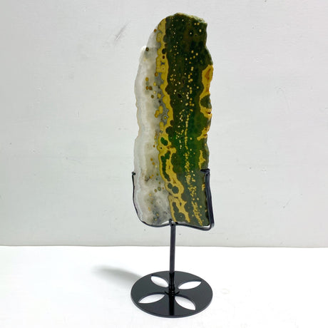 Unique 8th Vein Ocean Jasper Slab With Stand #12