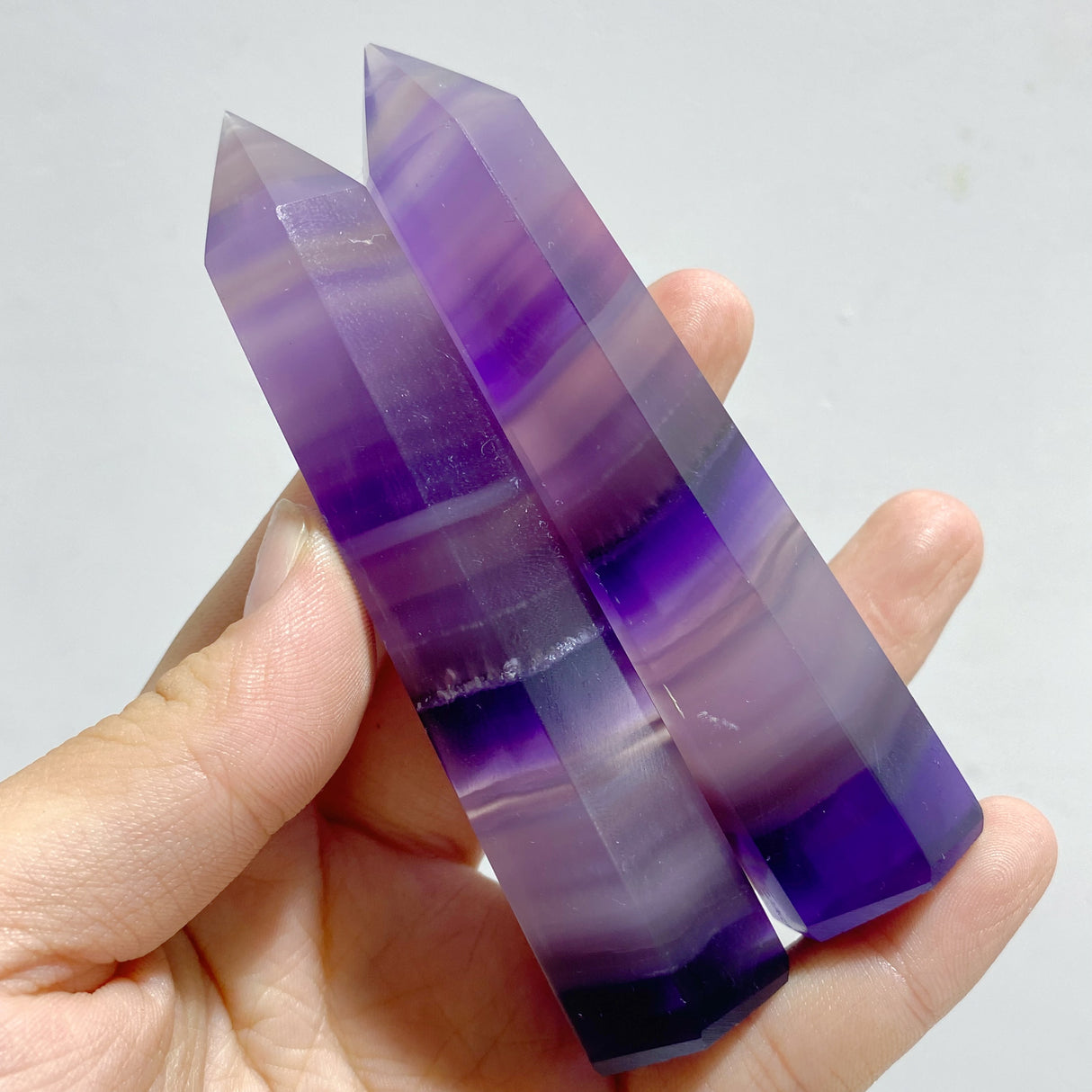 2 Types Purple Fluorite Tower Point Wholesale