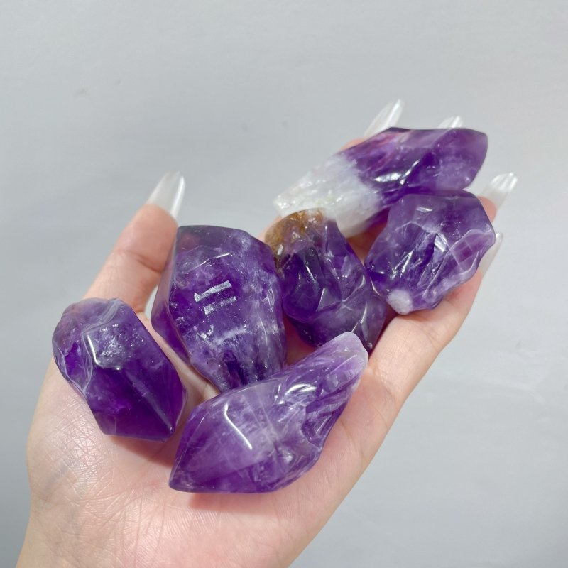 35 Pieces Amethyst Polished Cluster - Wholesale Crystals