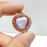 36 Pieces Amethyst Heart Shape Crystal Pendants - Wholesale Crystals