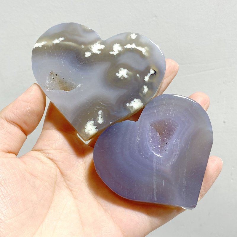 36 Pieces Geode Druzy Agate Heart -Wholesale Crystals