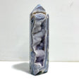 36.5CM Large Geode Druzy Moss Agate Four - sided Point - Wholesale Crystals