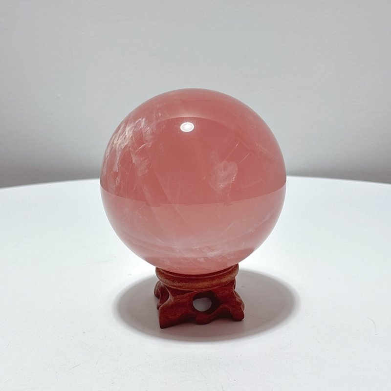 3.6in High Quality Six Star Line Rose Quartz Sphere For Collection - Wholesale Crystals