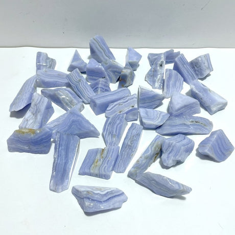 37 Pieces Beautiful Blue Lace Agate Free Form Mixed Size - Wholesale Crystals