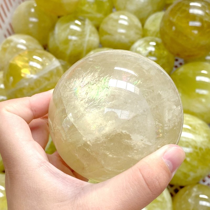 37 Pieces Beautiful Citrine Spheres (Sea Freight Only) -Wholesale Crystals