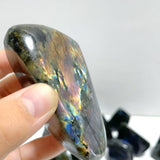 37 Pieces Beautiful High Quality Polished Purple Blue Labradorite Free Form - Wholesale Crystals
