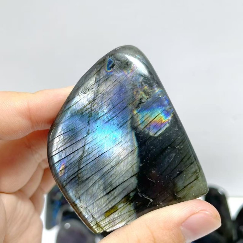 37 Pieces Beautiful High Quality Polished Purple Blue Labradorite Free Form - Wholesale Crystals