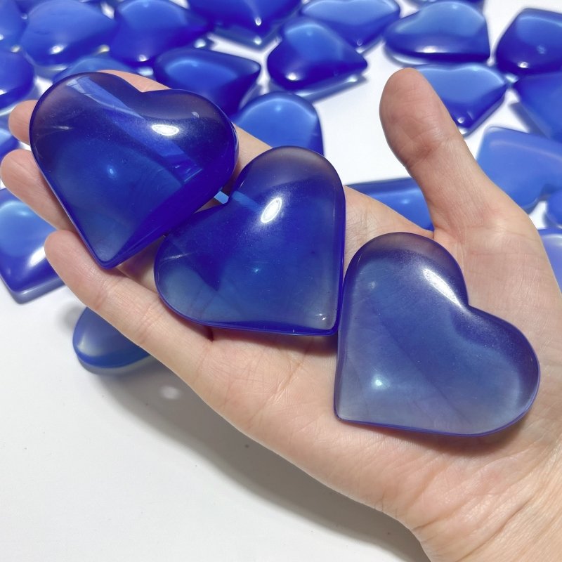 37 Pieces Blue Opalite Heart - Wholesale Crystals