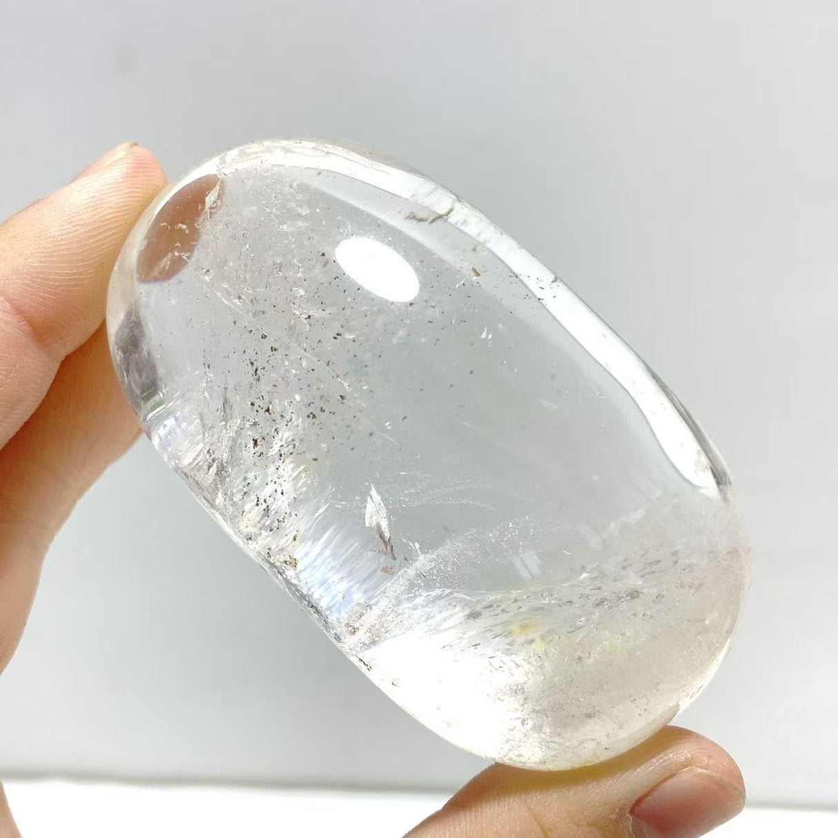 Large Clear Quartz Palm Stone Wholesale
