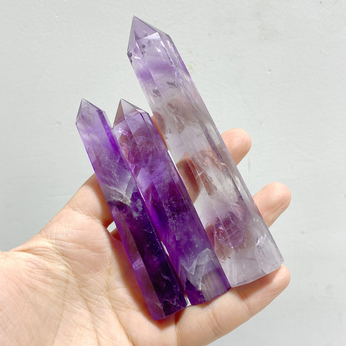 38 Pieces God's Fingerprint Amethyst Light Purple Tower Point