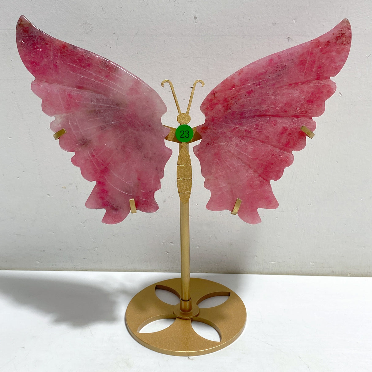 Rhodonite Mixed Quartz Butterfly Wing With Stand Wholesale (No.19-23)