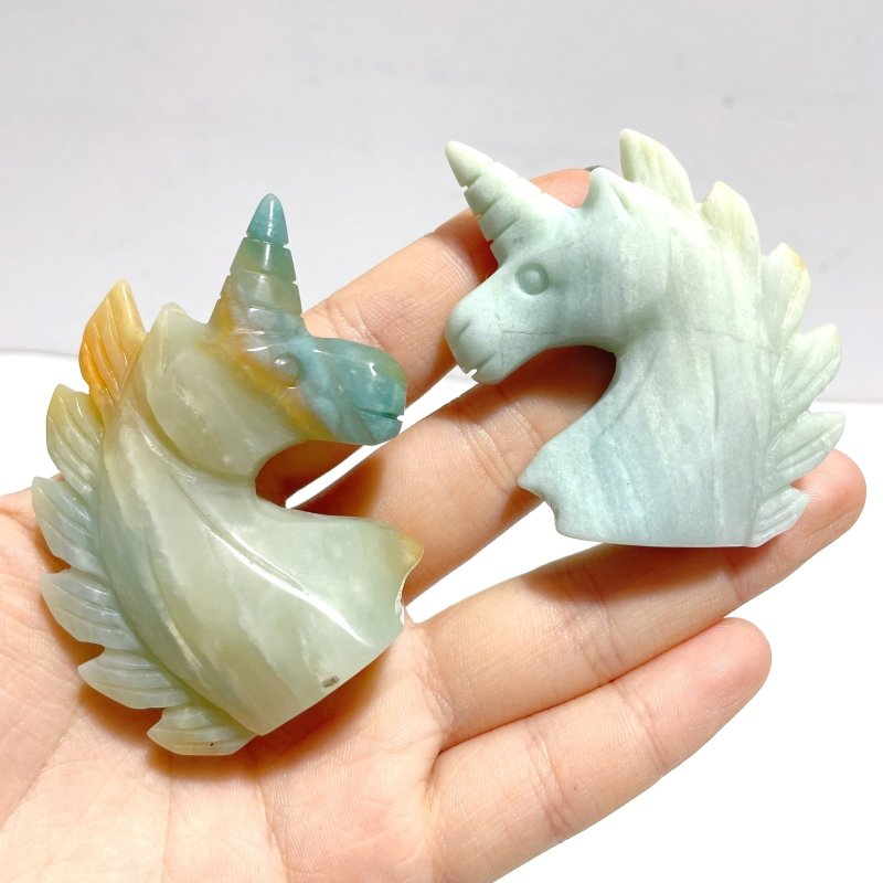 39 Pieces Caribbean Calcite Unicorn Carving - Wholesale Crystals