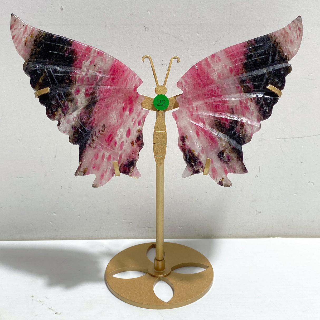 Rhodonite Mixed Quartz Butterfly Wing With Stand Wholesale (No.19-23)