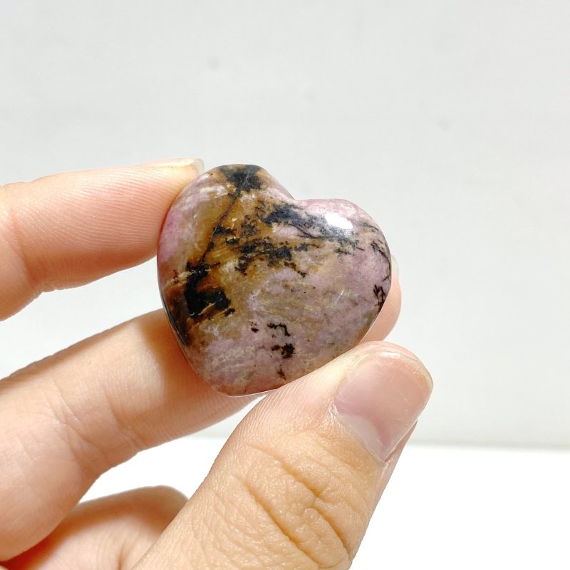 3CM Rhodonite Heart Wholesale - Wholesale Crystals
