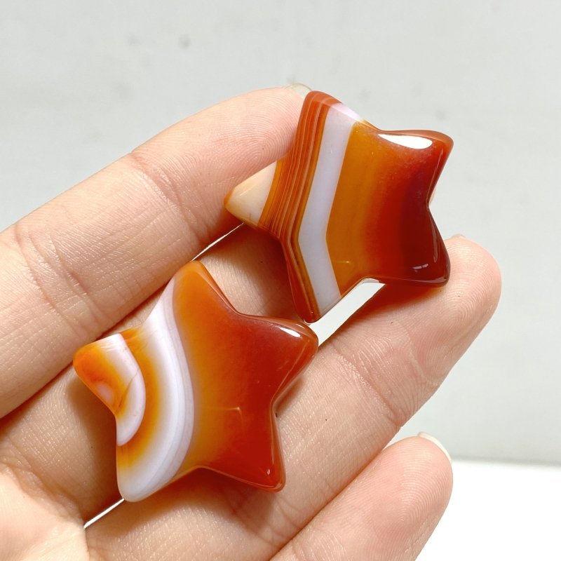 3CM Stripe Carnelian Star Carving Wholesale -Wholesale Crystals