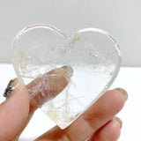 Clear Quartz Heart Wing Carving With Stand