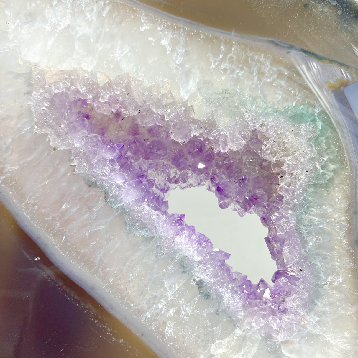 6 Pieces Beautiful Large Amethyst Mixed Geode Druzy Agate Slabs