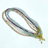 3MM Multi - Faceted Crystal Flash Bead Bracelets Necklace Wholesale Labradorite Sunstone Aquamarine - Wholesale Crystals