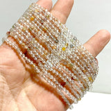 3MM Multi - Faceted mini Bead Bracelets Wholesale Topaz Ruby Sunstone - Wholesale Crystals