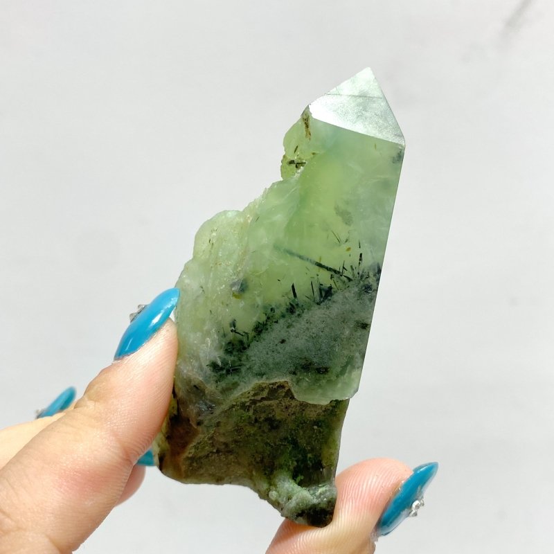 4 - 10CM Prehnite Tower Raw Side Wholesale - Wholesale Crystals