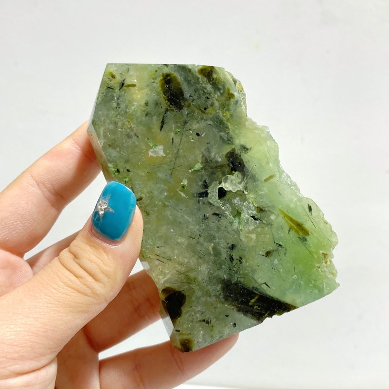 4 - 10CM Prehnite Tower Raw Side Wholesale - Wholesale Crystals