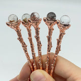 4 Colors Coffee Spoon With Garden Quartz Sphere Wholesale -Wholesale Crystals