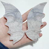 4 Pairs Agate Flying Dragon Wing With Stand Morocco Agate - Wholesale Crystals