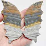 4 Pairs Agate Flying Dragon Wing With Stand Morocco Agate - Wholesale Crystals