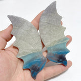 4 Pairs Flying Dragon Wing With Stand Moss Agate Trolleite Stone Pink Agate - Wholesale Crystals