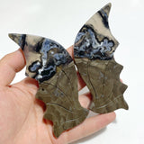 4 Pairs Flying Dragon Wing With Stand Moss Agate Trolleite Stone Pink Agate - Wholesale Crystals