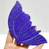 4 Pairs Lapis Lazuli Butterfly Wing Carving With Stand - Wholesale Crystals