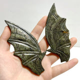 4 Pairs Pyrite Bat Wing Carving With Stand - Wholesale Crystals