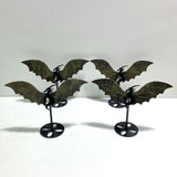 4 Pairs Pyrite Flying Dragon Wing Carving With Stand - Wholesale Crystals