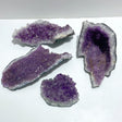 4 Pieces Beautiful Large Amethyst Cluster Specimen - Wholesale Crystals