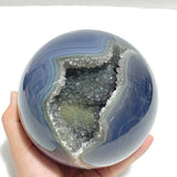 4 Pieces Geode Druzy Agate Spheres Ball - Wholesale Crystals