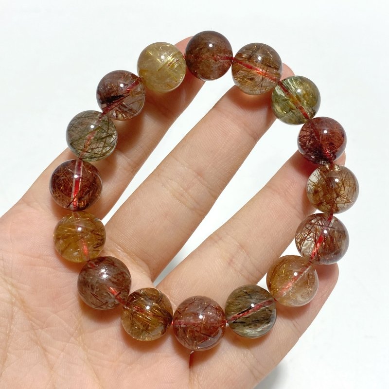 4 Pieces High Grade Rutile Quartz Bracelet For Collection - Wholesale Crystals