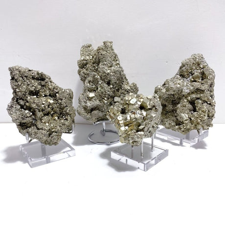 4 Pieces High Quality Raw Pyrite Specimen For Collection - Wholesale Crystals