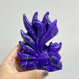 4 Pieces Lapis Lazuli Nine-tailed Fox Carving -Wholesale Crystals