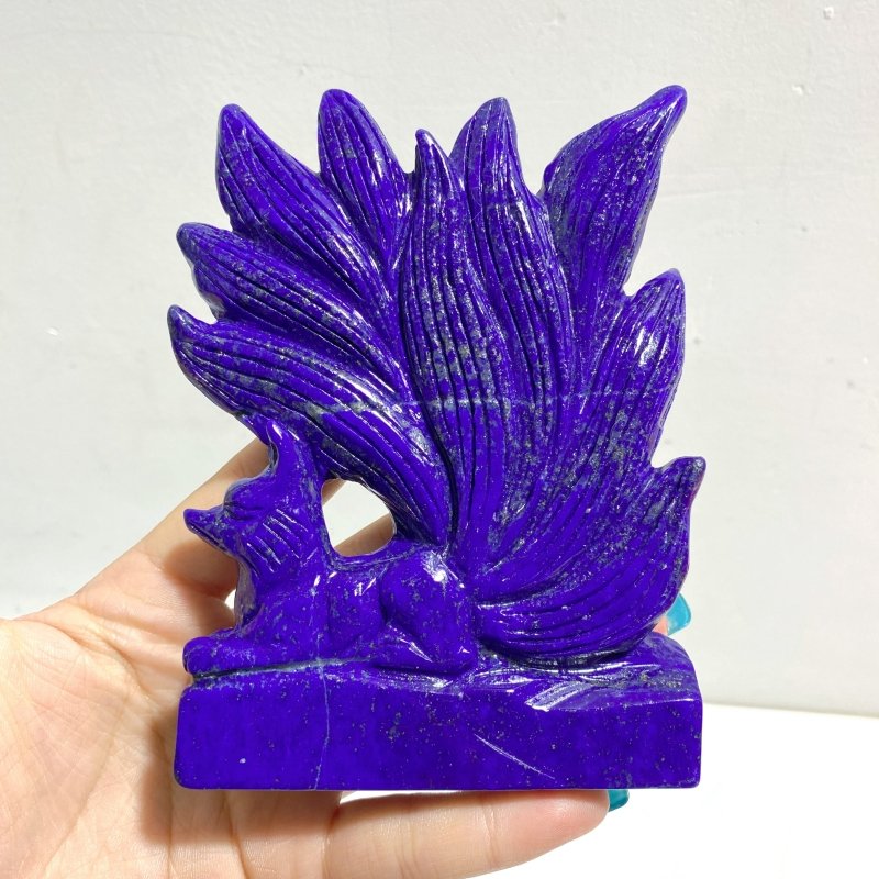 4 Pieces Lapis Lazuli Nine - tailed Fox Carving - Wholesale Crystals