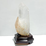 4 Pieces Large Clear Quartz Tower Raw Bottom With Stand - Wholesale Crystals