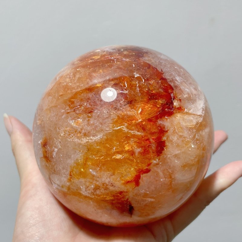 4 Pieces Large Fire Quartz Spheres - Wholesale Crystals