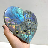 4 Pieces Large Labradorite Heart With Stand -Wholesale Crystals