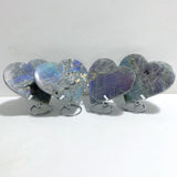 4 Pieces Large Labradorite Heart With Stand -Wholesale Crystals