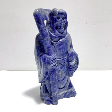 4 Pieces Large Sodalite Grim Reaper Sickle Carving - Wholesale Crystals