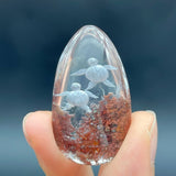 4 Pieces Sea Turtle Garden Quartz Inner Scene Carving -Wholesale Crystals