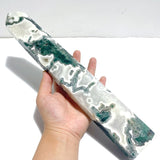 4 Pieces Tall Geode White Moss Agate Points - Wholesale Crystals