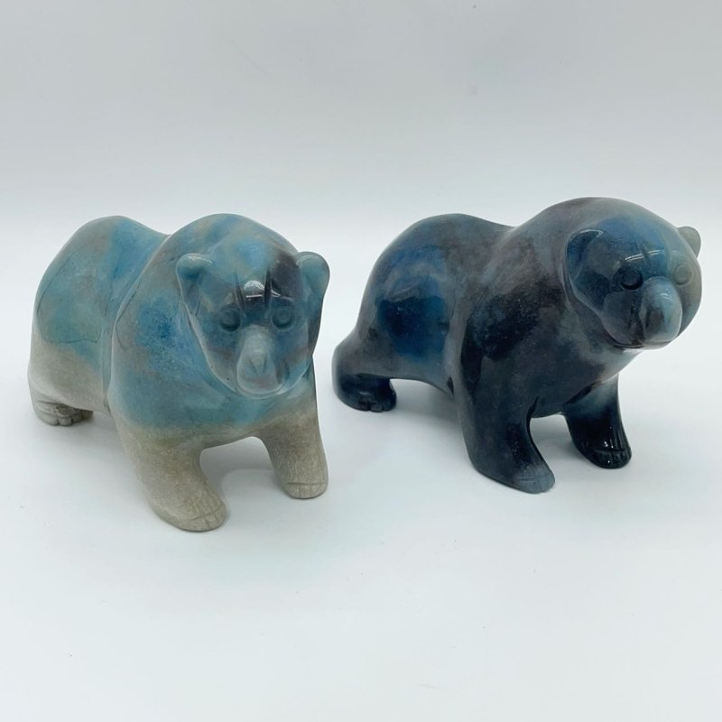 4 Pieces Trolleite Stone Bear Carving - Wholesale Crystals