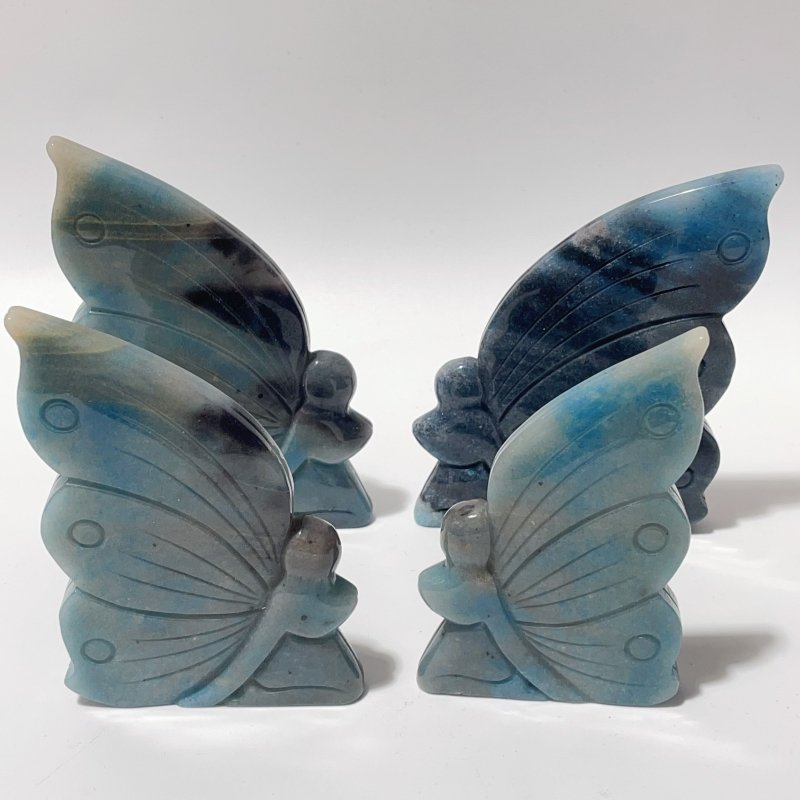 4 Pieces Trolleite Stone Butterfly Fairy Carving - Wholesale Crystals