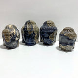 4 Pieces Volcano Agate Buddha Head Carving(UV - Reactive) - Wholesale Crystals