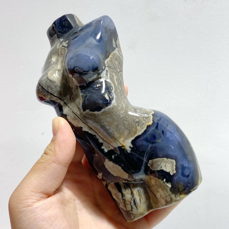 4 Pieces Volcano Agate Goddess Carving (UV - Reactive) - Wholesale Crystals